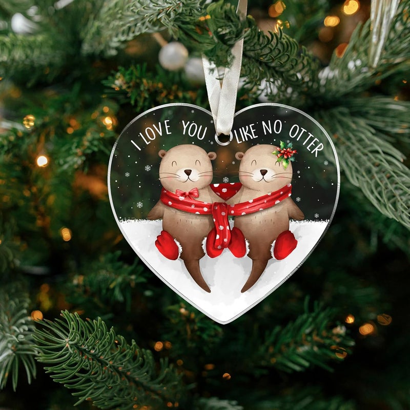 TEEBIM Couple Gifts - Couple Christmas Ornament 2025 - Couples Gifts for Him, Her - Christmas Ornaments for Boyfriend, Girlfriend, Husband, Wife - Gift Ideas for Couples - Acrylic Ornament - Image 4